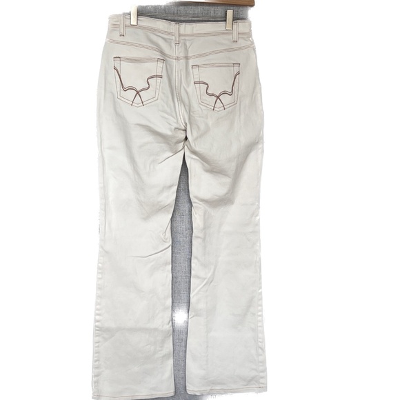 Express Lace Up Flare Pants Cotton Spandex Size 1/2 Light Beige Low Rise - Picture 4 of 8